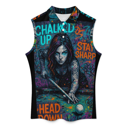 Chalked Up Women's Sleeveless Polo Shirt