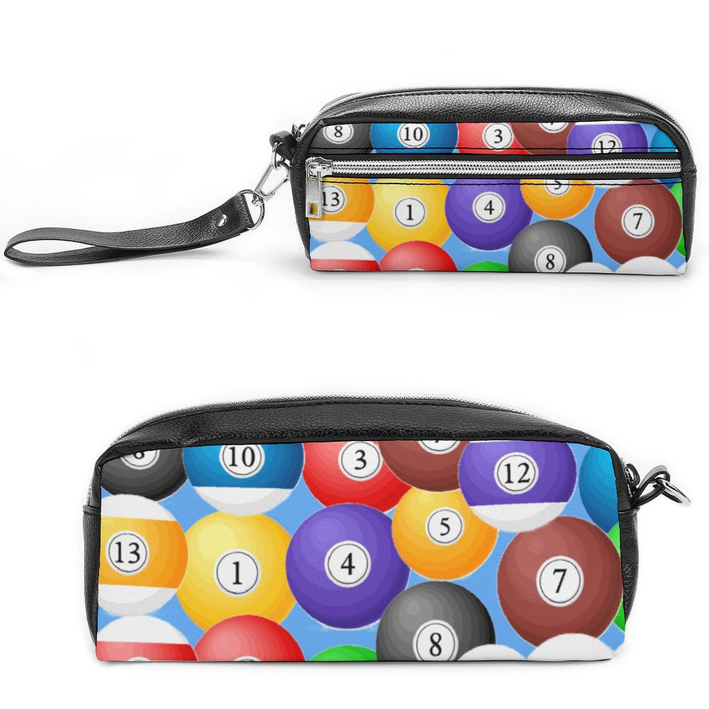 Pool Balls Collection: Versatile Cosmetic Bag & Pencil Case Pouch