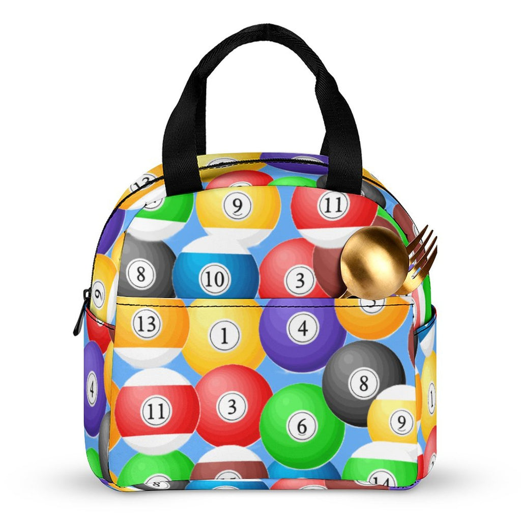 Pool Balls Collection: Large Insulated Lunch Totes for Adults