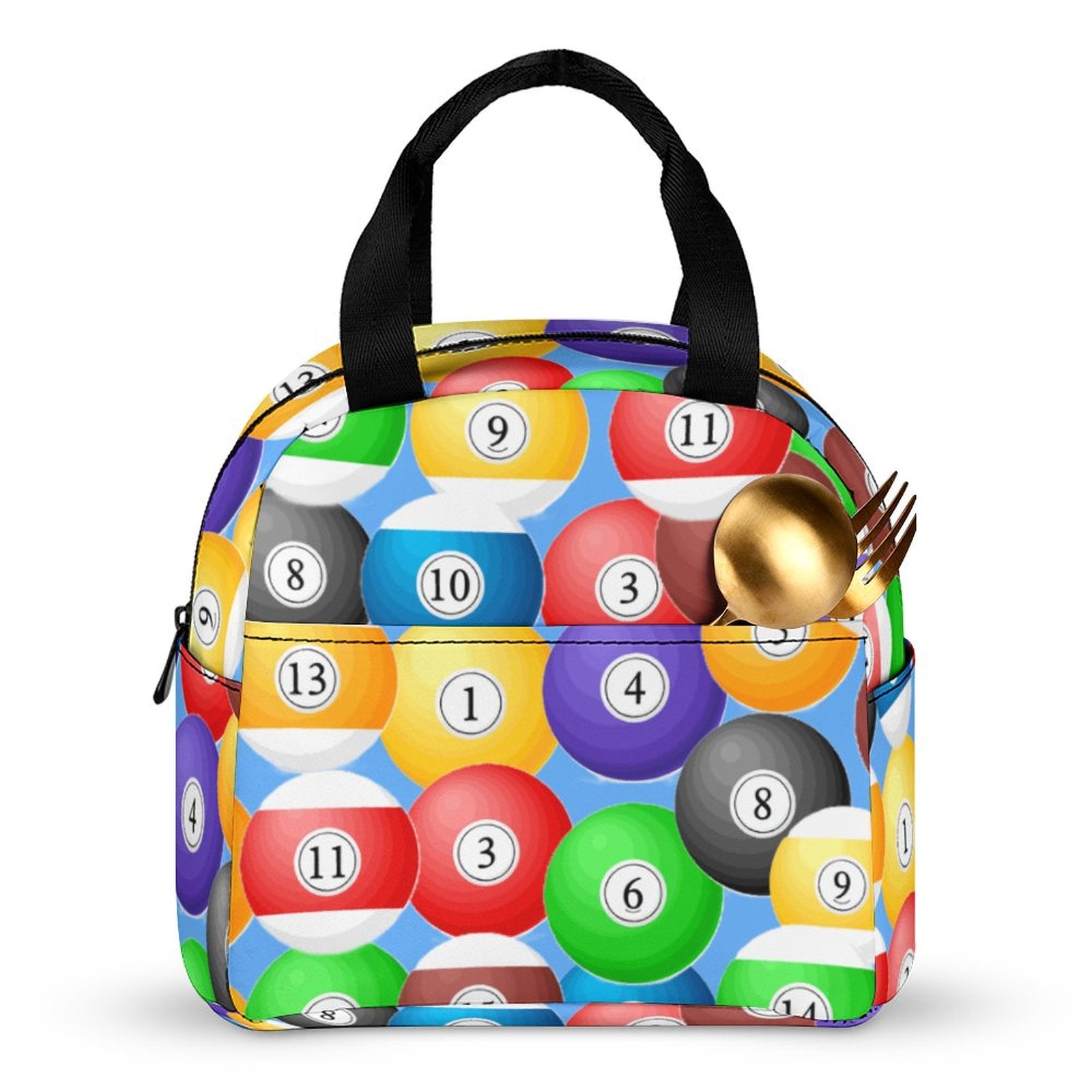 Pool Balls Collection: Large Insulated Lunch Totes for Adults