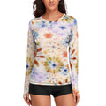Women's Long Sleeve Sun Protection Shirt-UPF 40 UV Rash Guard for Hiking(All-over Printing)