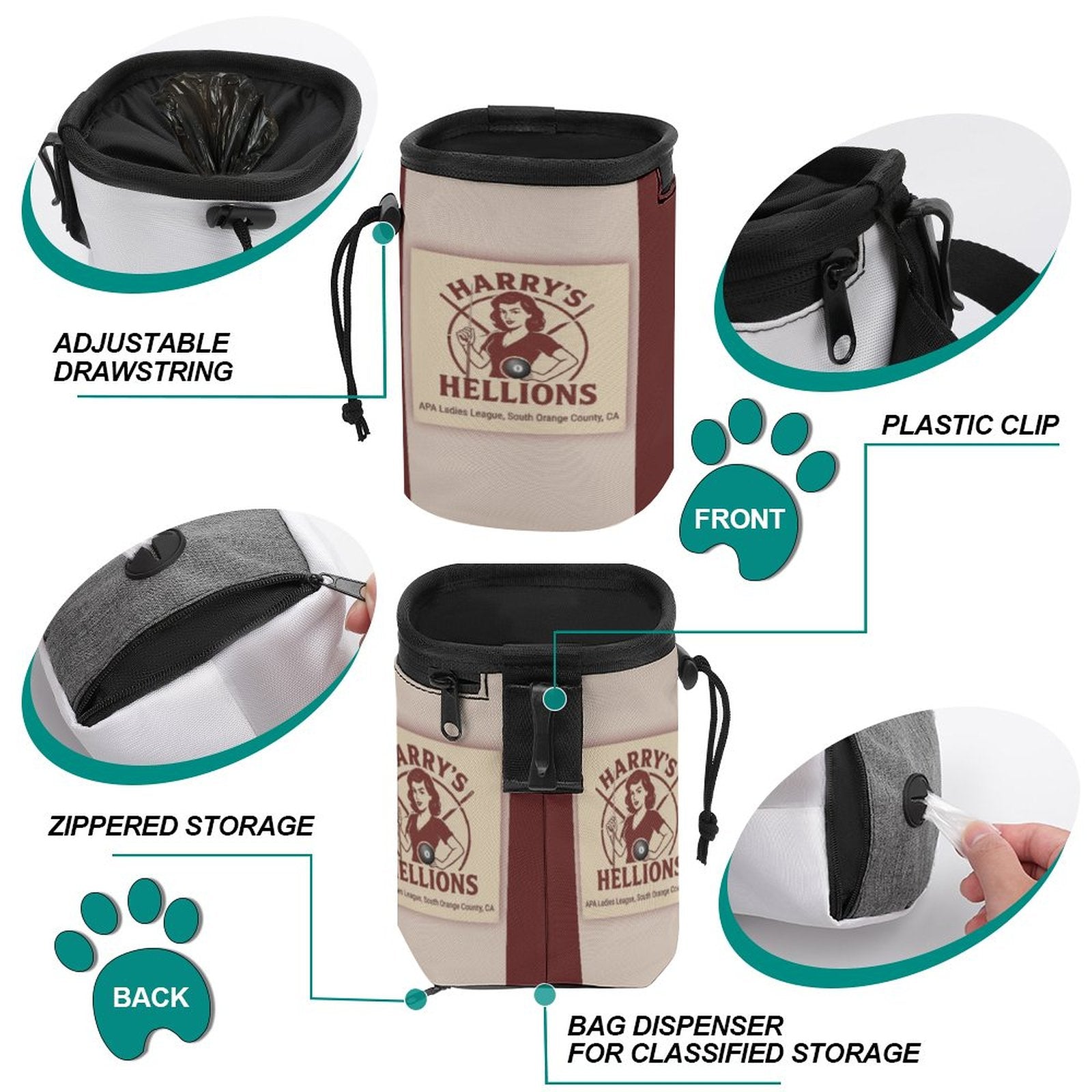 Harry’s Hellions Dog Treat Training Bag