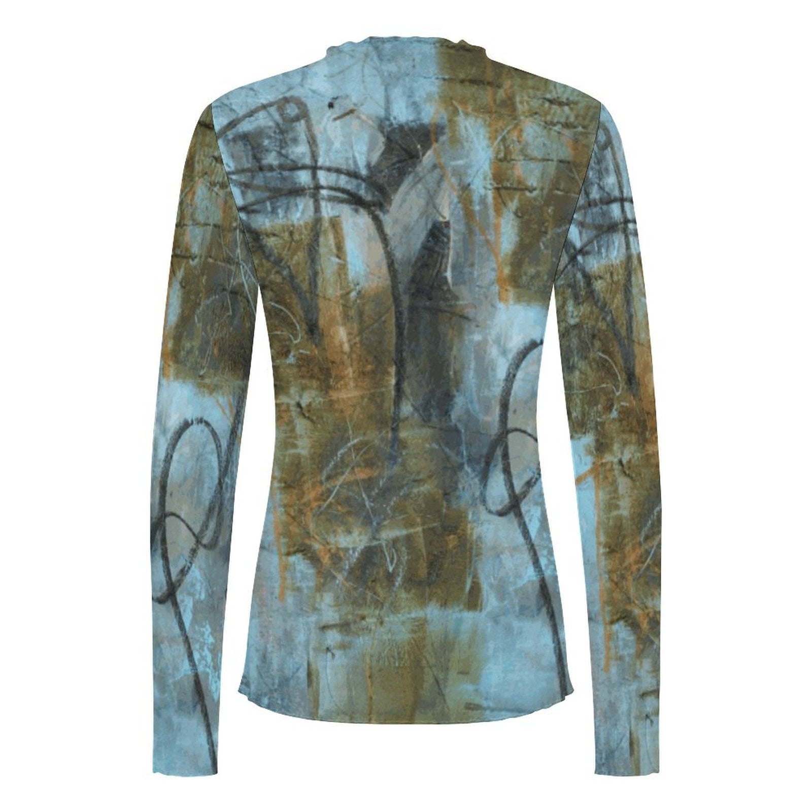 100gsm High Neck Mesh Top For Women(All-Over Printing)