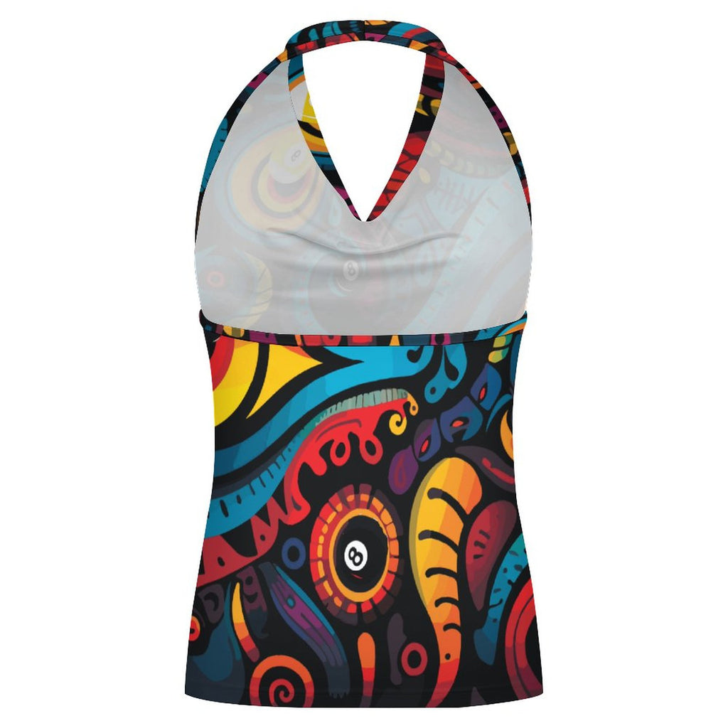 180gsm Women's Halter Tank Top(All-Over Printing)