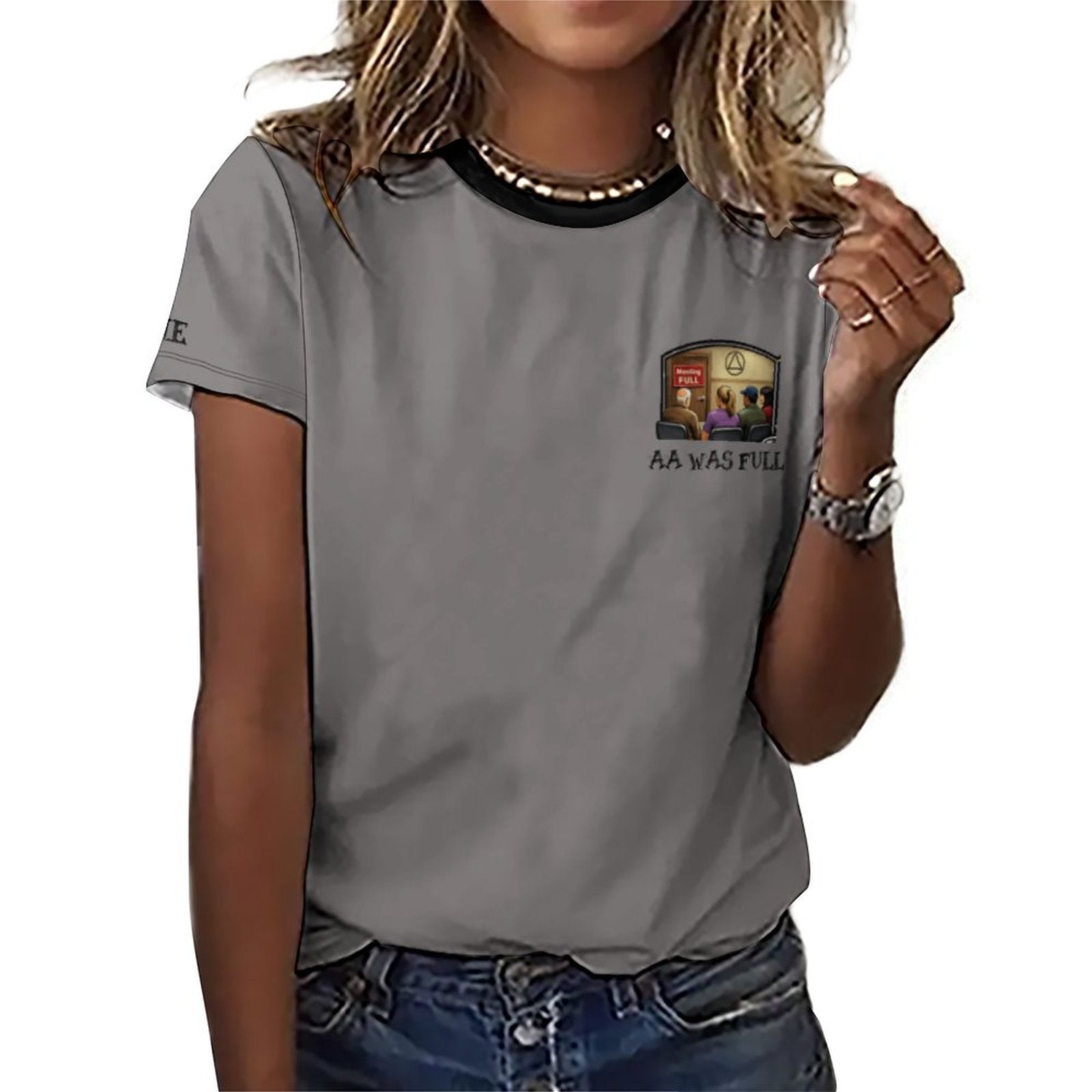 "AA Was Full" - Women’s Short Sleeve Performance T-Shirt – Soft Stretch, Breathable Fit