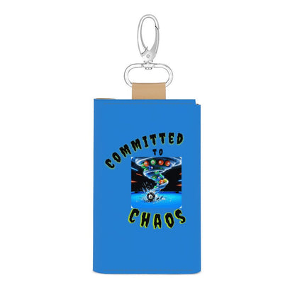 Leather Key Holder Pouch -Committed to Chaos