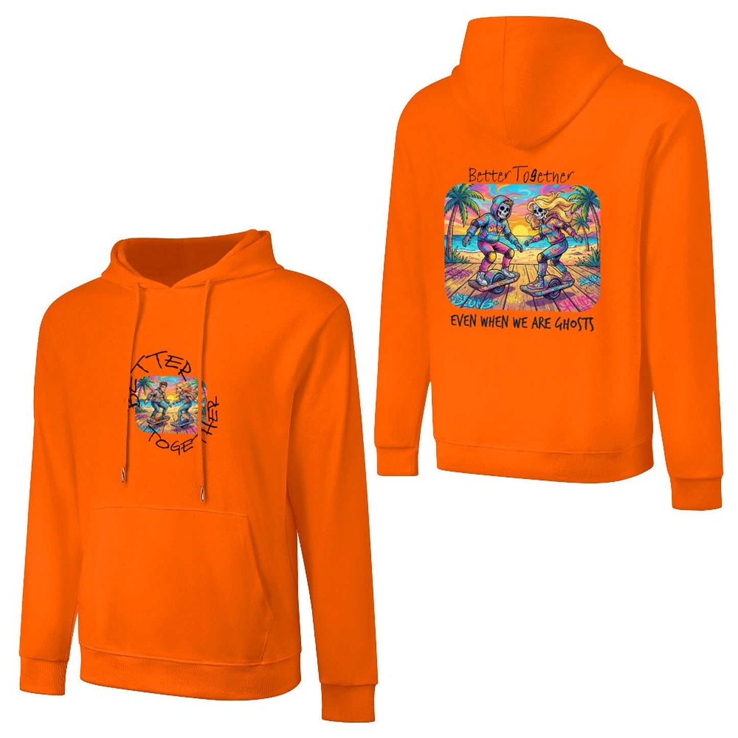 One  Wheel Love.  Cotton Hoodie with Pocket