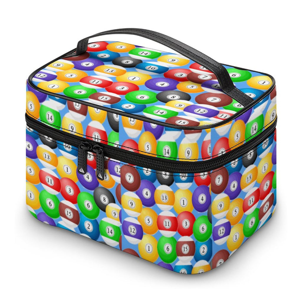 Pool Balls Collection:  Make-up bag with Pool Ball Pattern