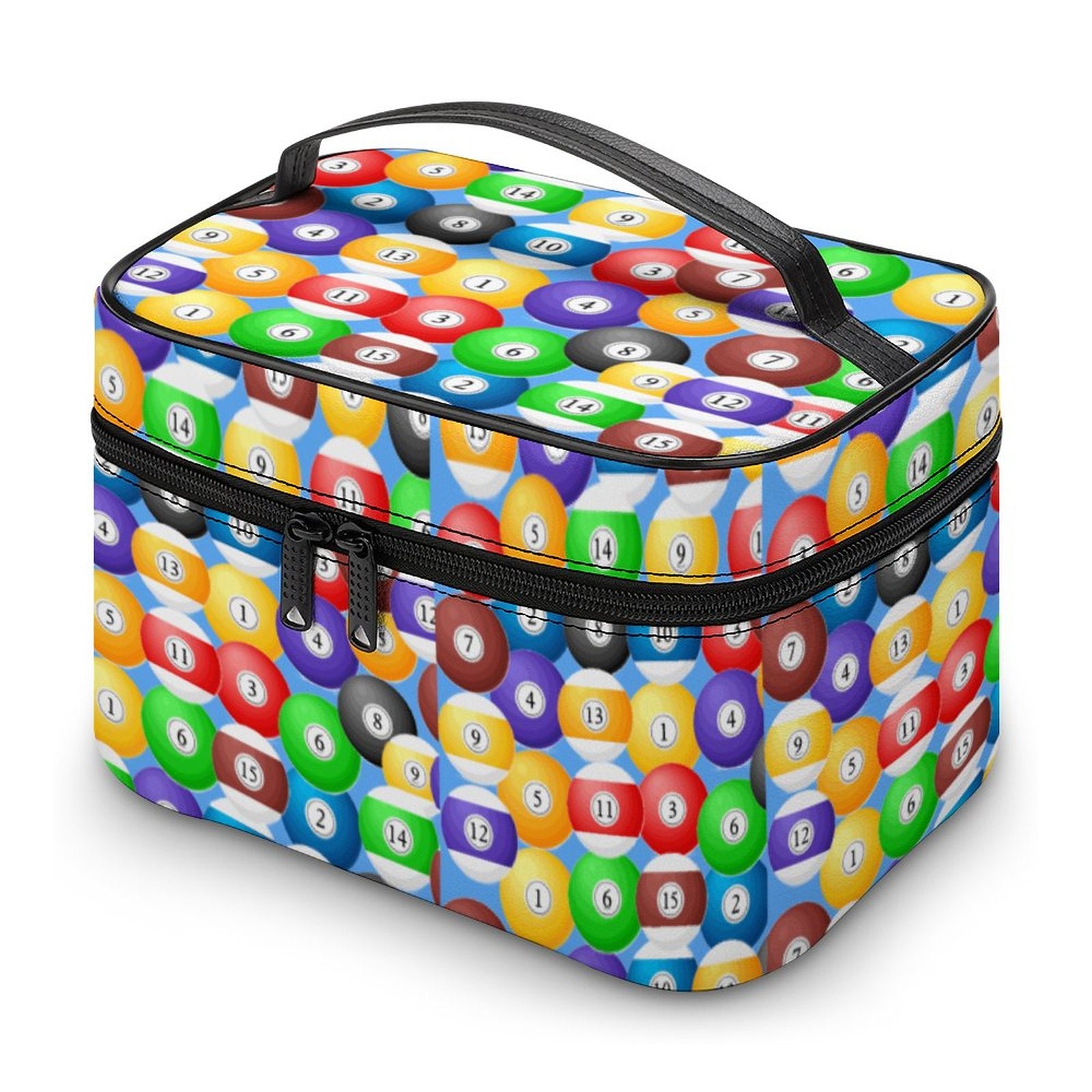 Pool Balls Collection:  Make-up bag with Pool Ball Pattern