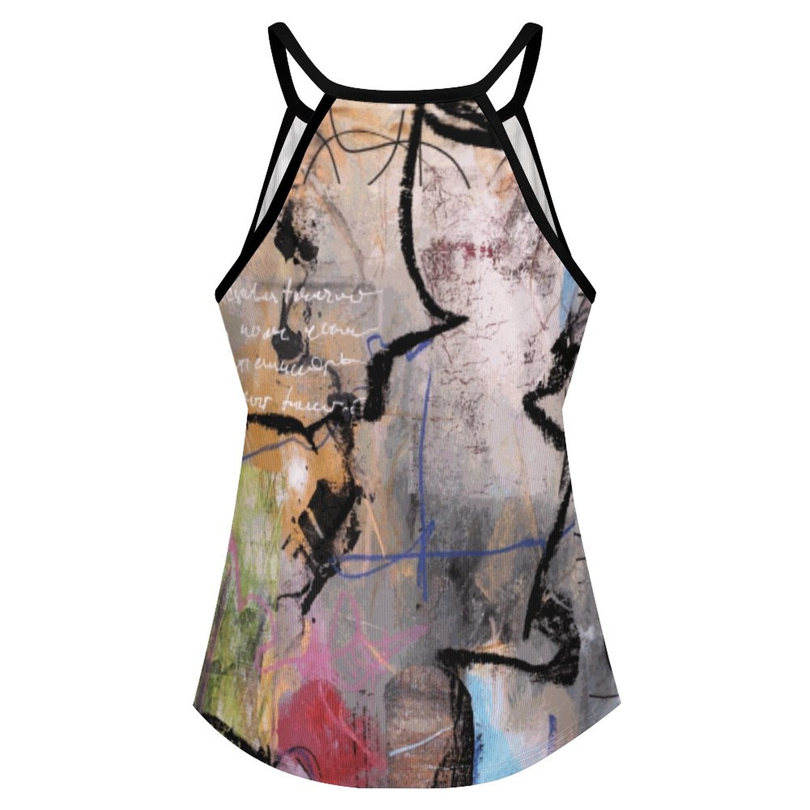 City Collection - Women's High Neck Ribbed Tank Top