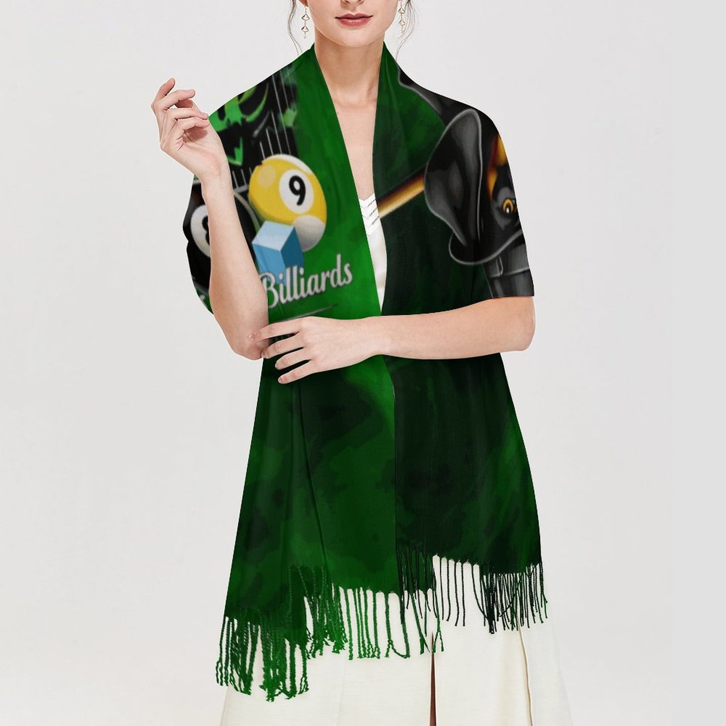 High I-Cue MN Cashmere-like Tassel Scarf