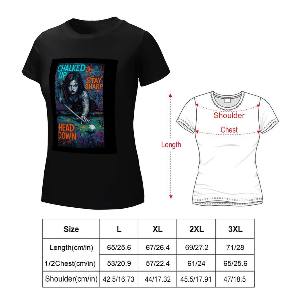Chalked Up Women's Graphic Tees - Front and Back Graphic