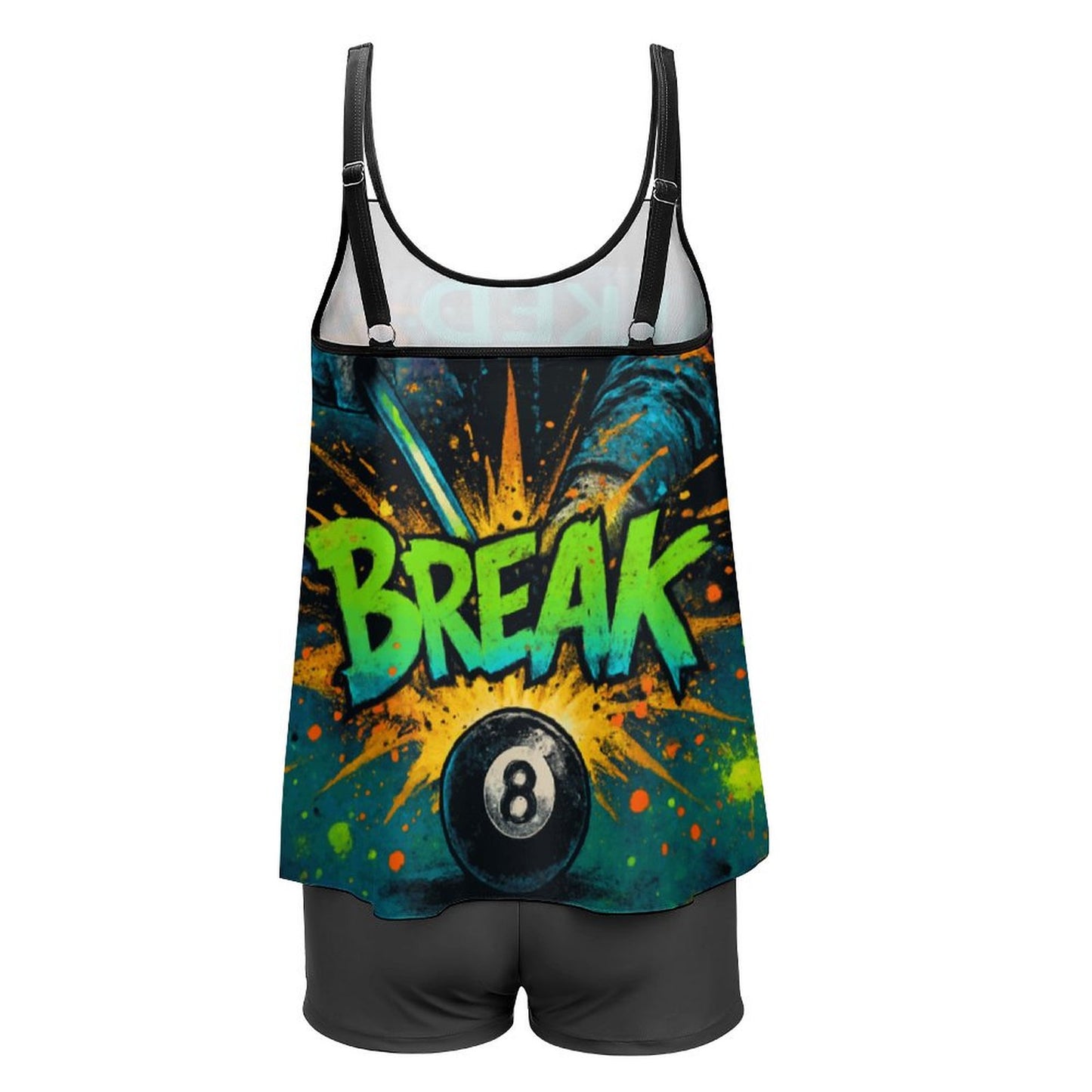 "Chalked UP"  – Women’s Two-Piece Tankini Swimsuit | Pool Player Edition
