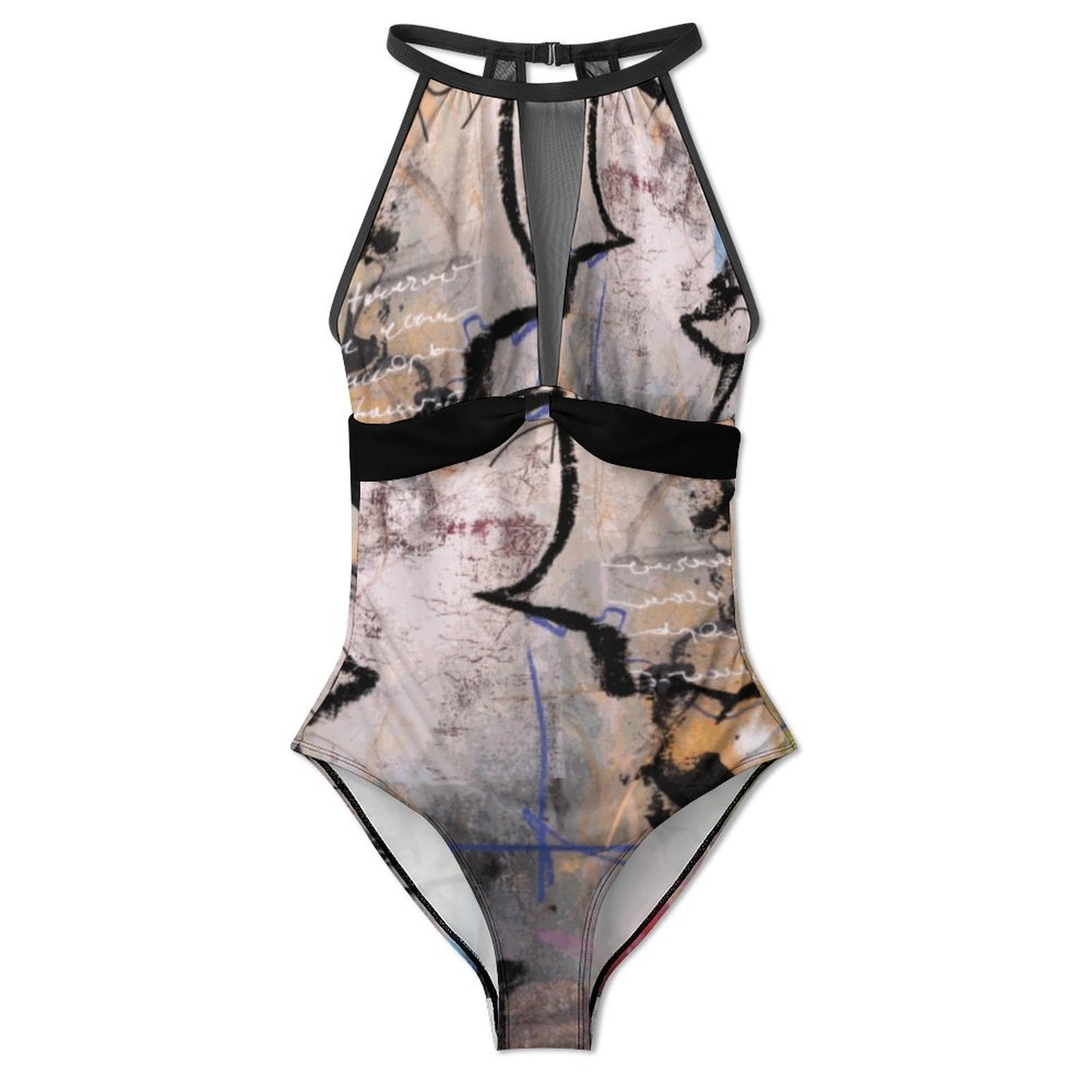 City Collection - Sheer Mesh One-Piece Swimsuit