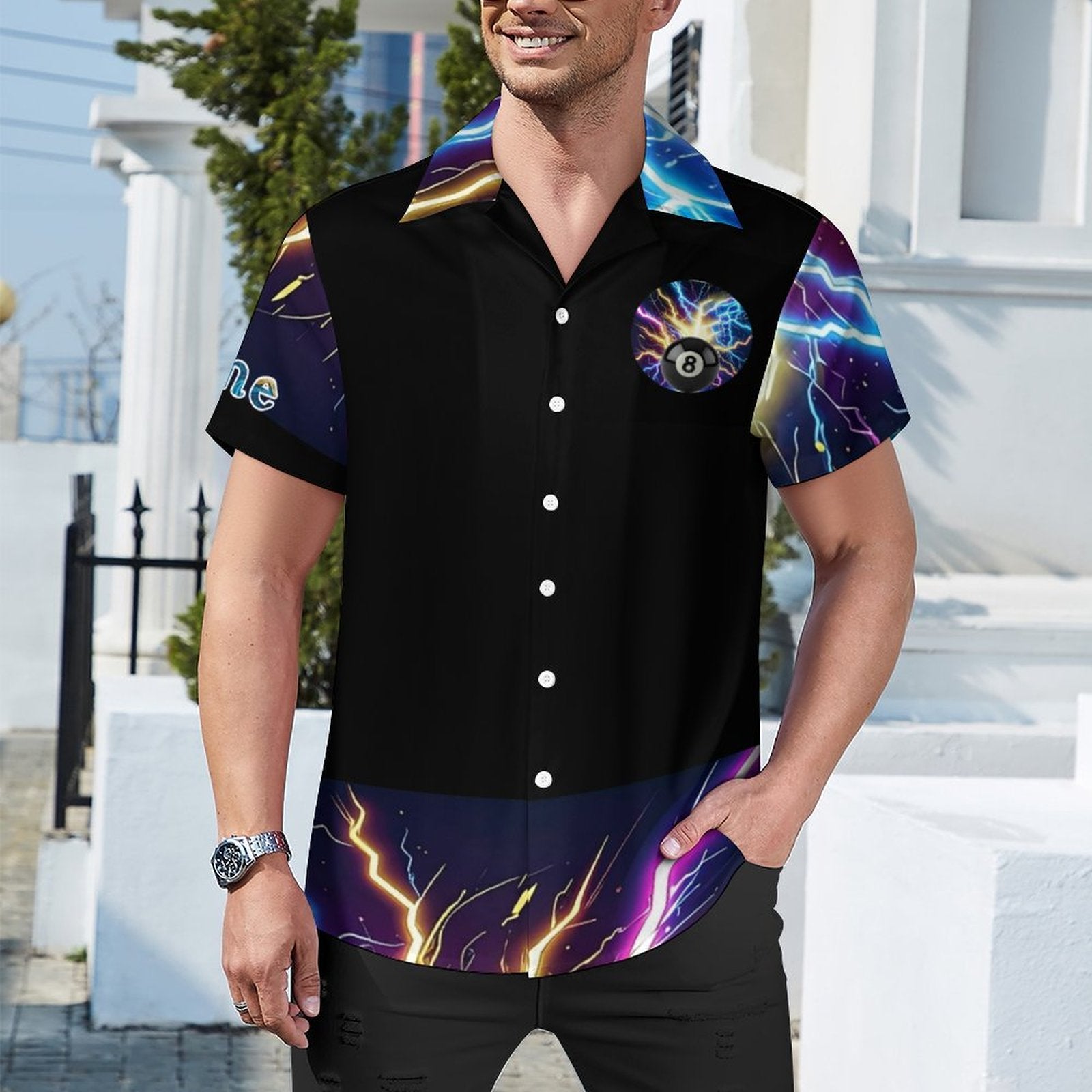 Team Frankenstein - Short Sleeve Cuban Collar Shirt