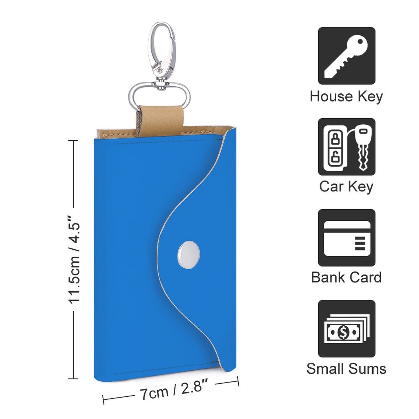 Leather Key Holder Pouch -Committed to Chaos