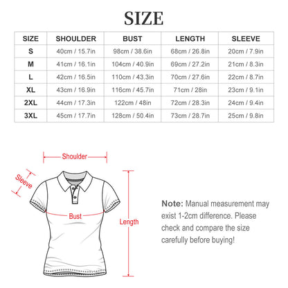 Cuephoria -  Button-Down Polo Shirt for Women