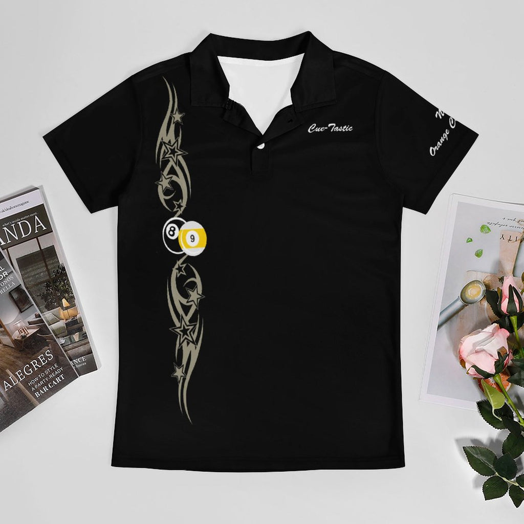 Cuetastic Short Sleeve Men's POLO T-shirt V2 (Polyester)