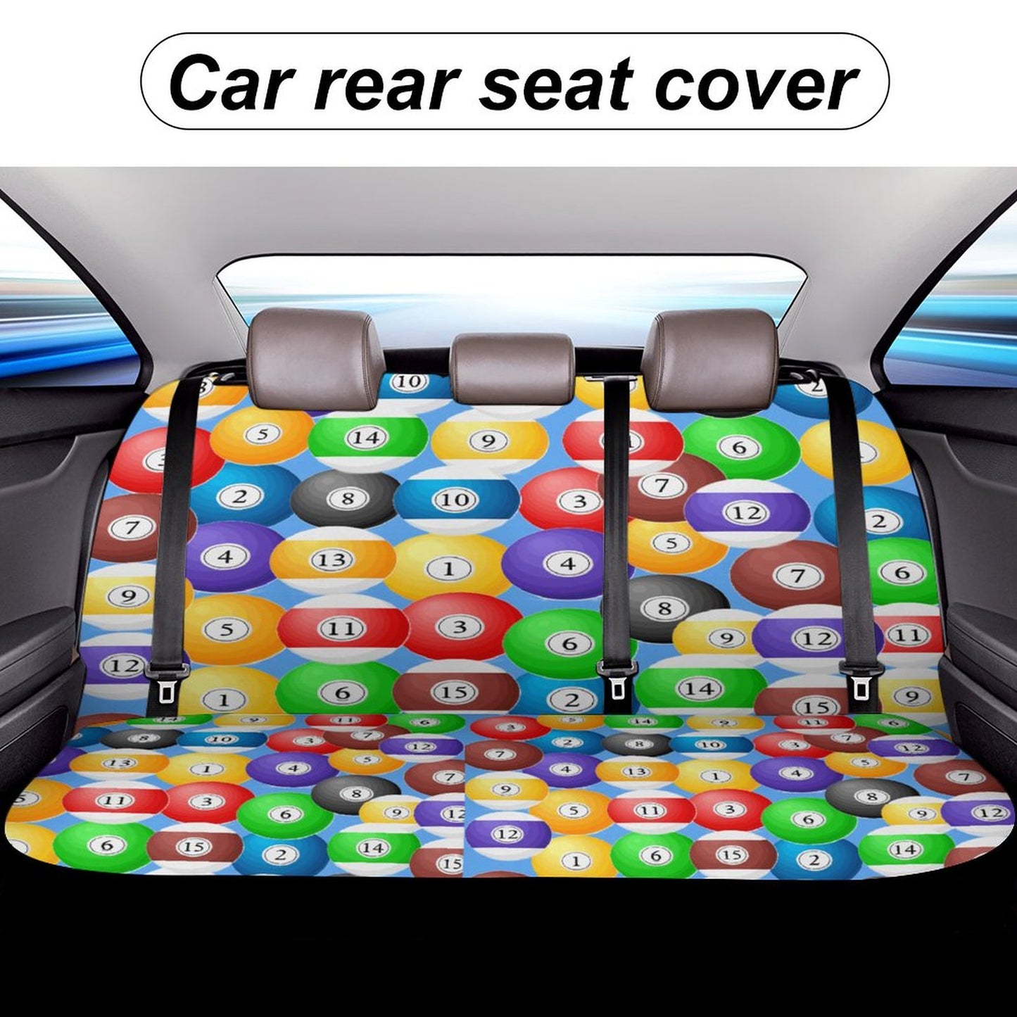 Poolball Back Seat Cover for Cars – Stretch Fit Rear Seat Protector