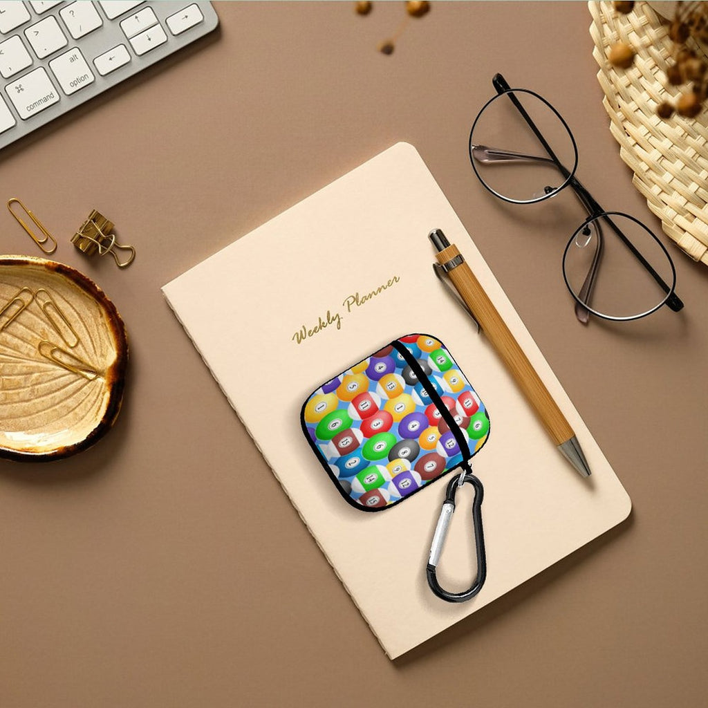 Poolballs AirPods Case – Protective PC Cover with Keychain (AirPods 1 & 2)