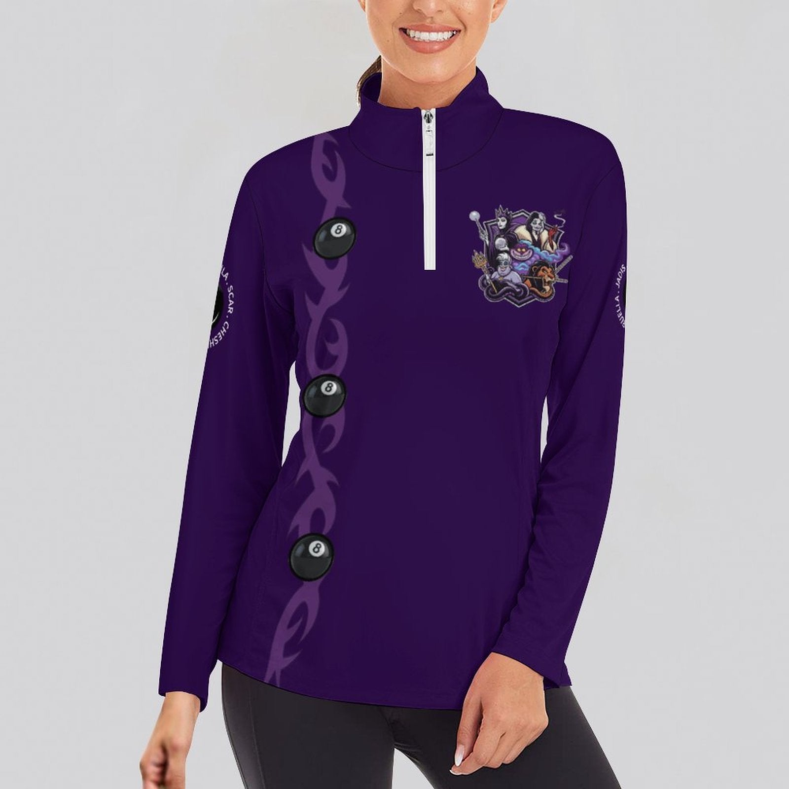 The Villains 1/4 Zipper Long Sleeve Zip Top