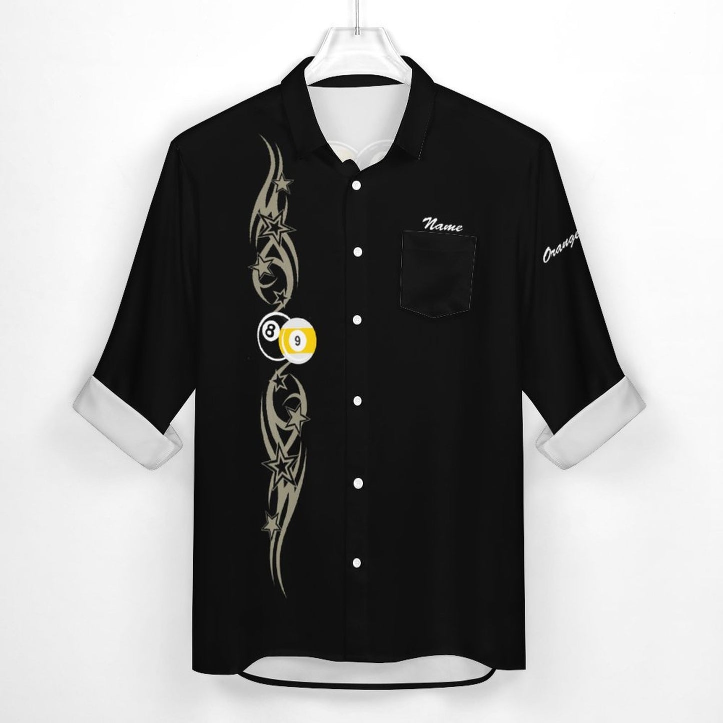 Cue-Tastic Team Shirt - Men's Long Sleeved Lapel Collar Shirt