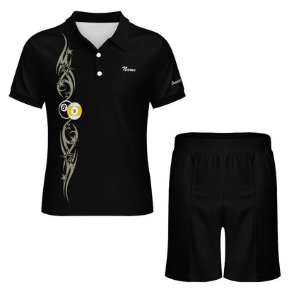 Cue-Tastic Team Shirt - Men's Short Sleeved Polo Shirt and Short Set