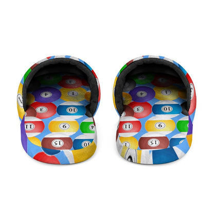 Pool Balls Collection: Men's Flannel Cotton Slippers