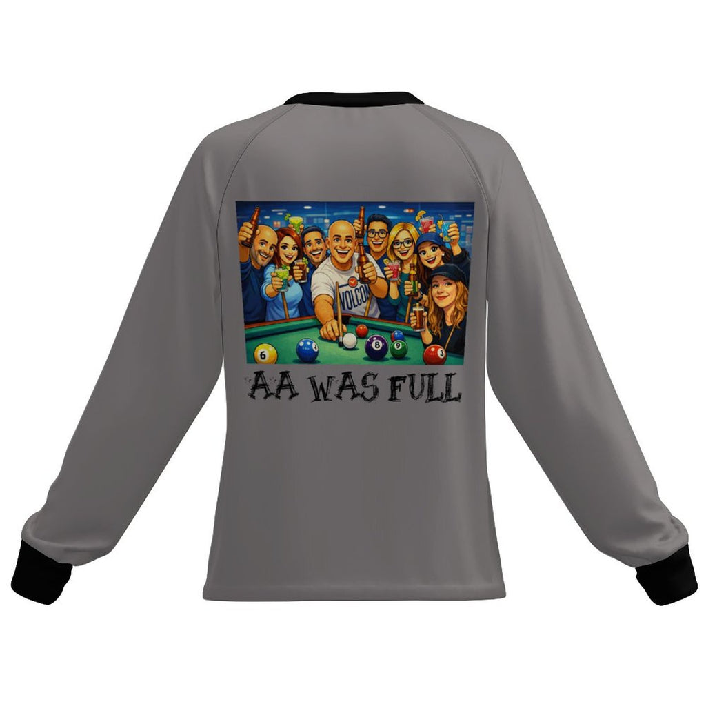"AA Was Full"  Women’s Cool-Touch Long Sleeve Performance T-Shirt – UPF 50+ Quick-Dry Crewneck