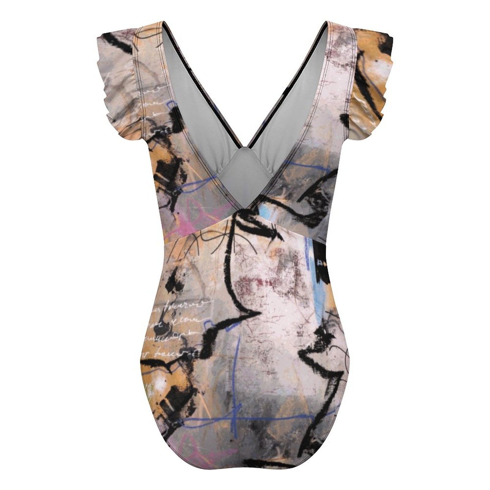 City Collection - Women's Ruffled Sleeve One-Piece Swimsuit
