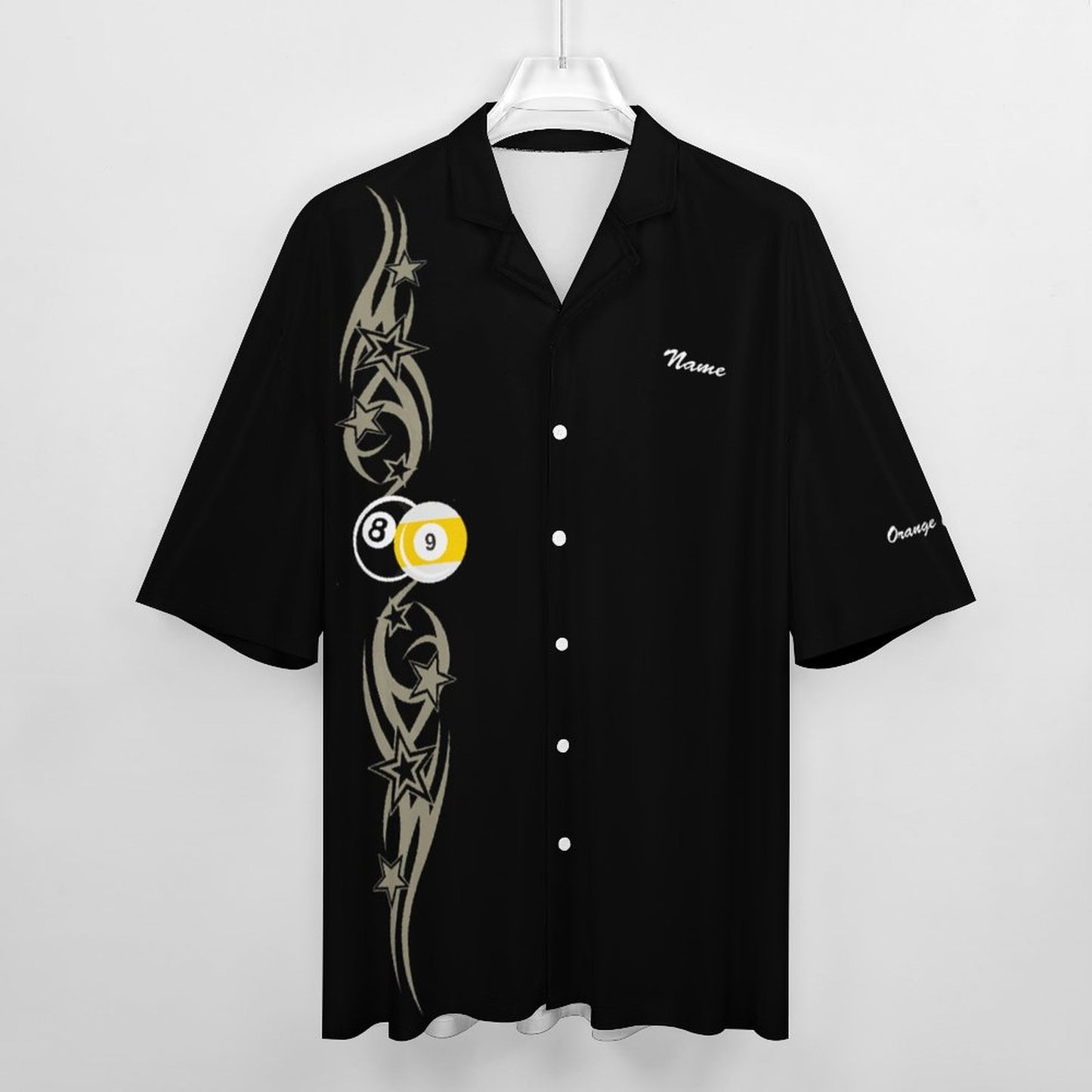Cue-Tastic Team Shirt - Men's Cotton Cuban Collar Short Sleeved Shirt