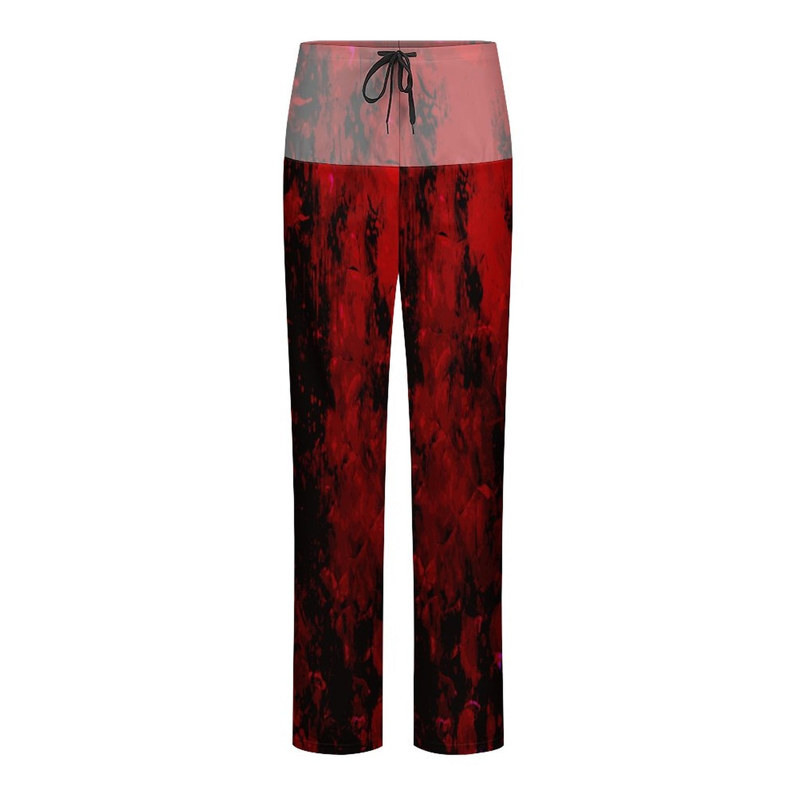 Red Crush City - Straight-Leg Drawstring Yoga Pants