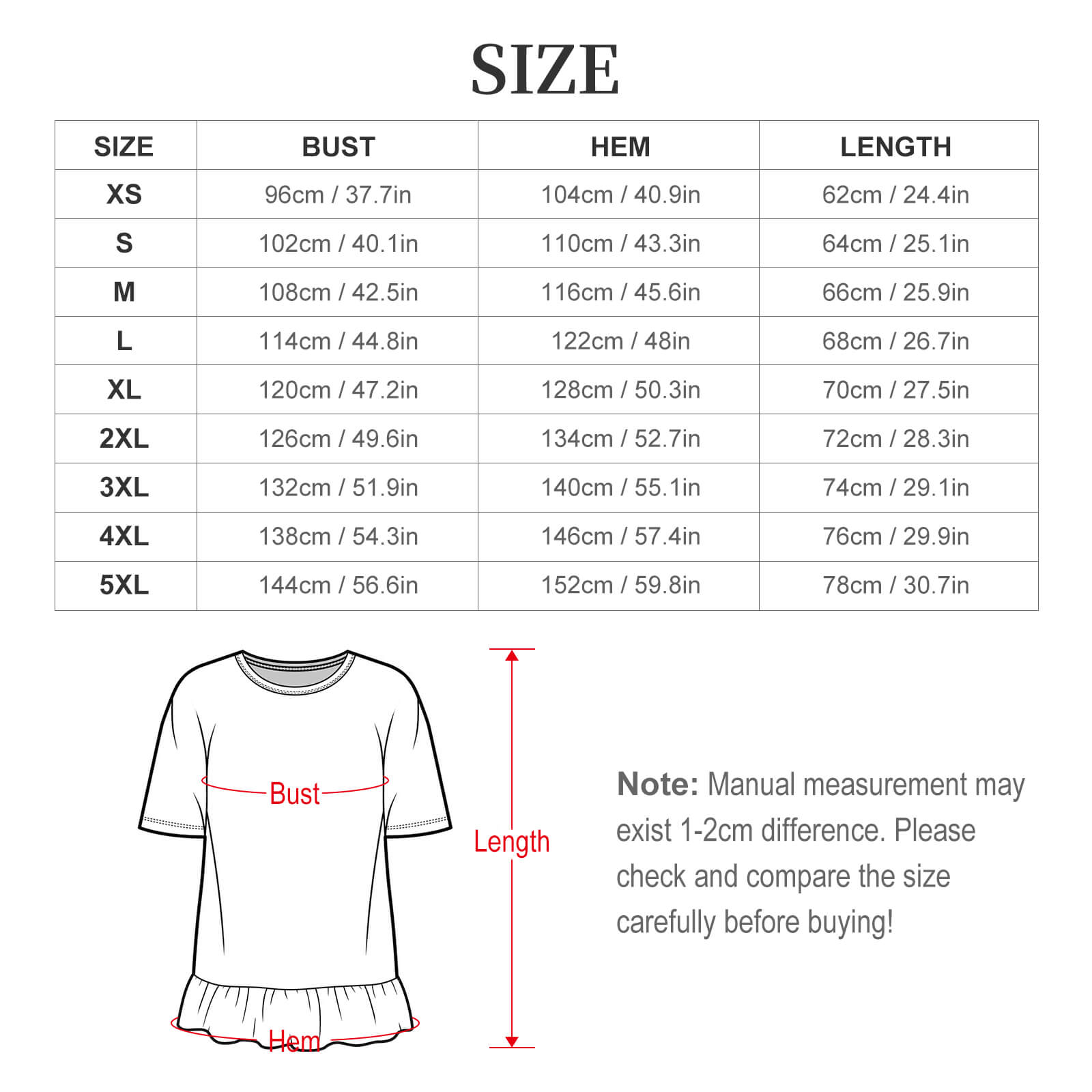 City Collection - Women's Ruffle T-shirt