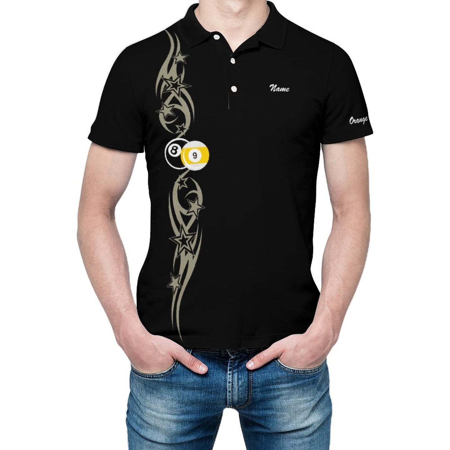 Team Shirt: Cue-Tastic Mens Golf Polo