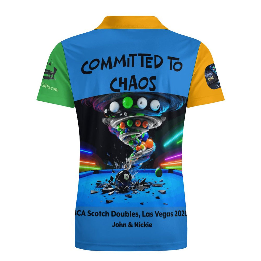 Team Shirt - Committed to Chaos Cooling Polyester Men's POLO T-shirt
