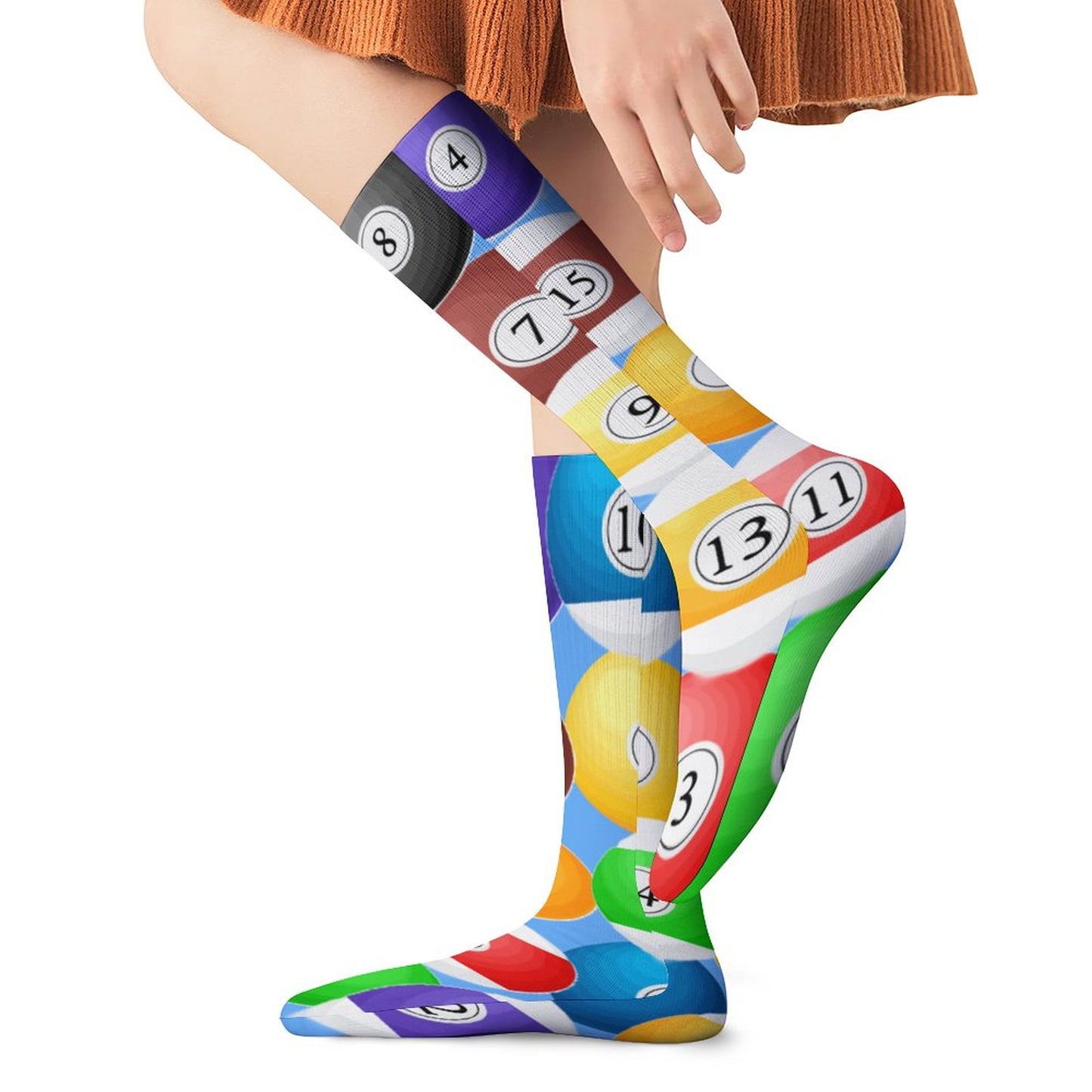 Pool Ball Collection:  Unisex Tube Socks - One Size