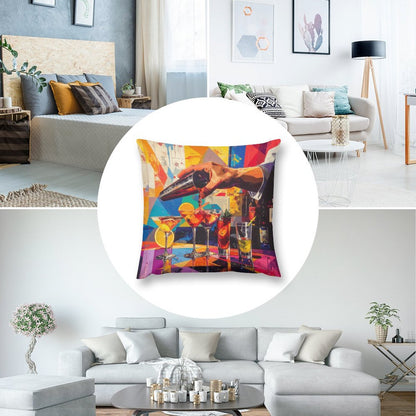 Short Plush Pillow Cover(Dual-sided Printing)