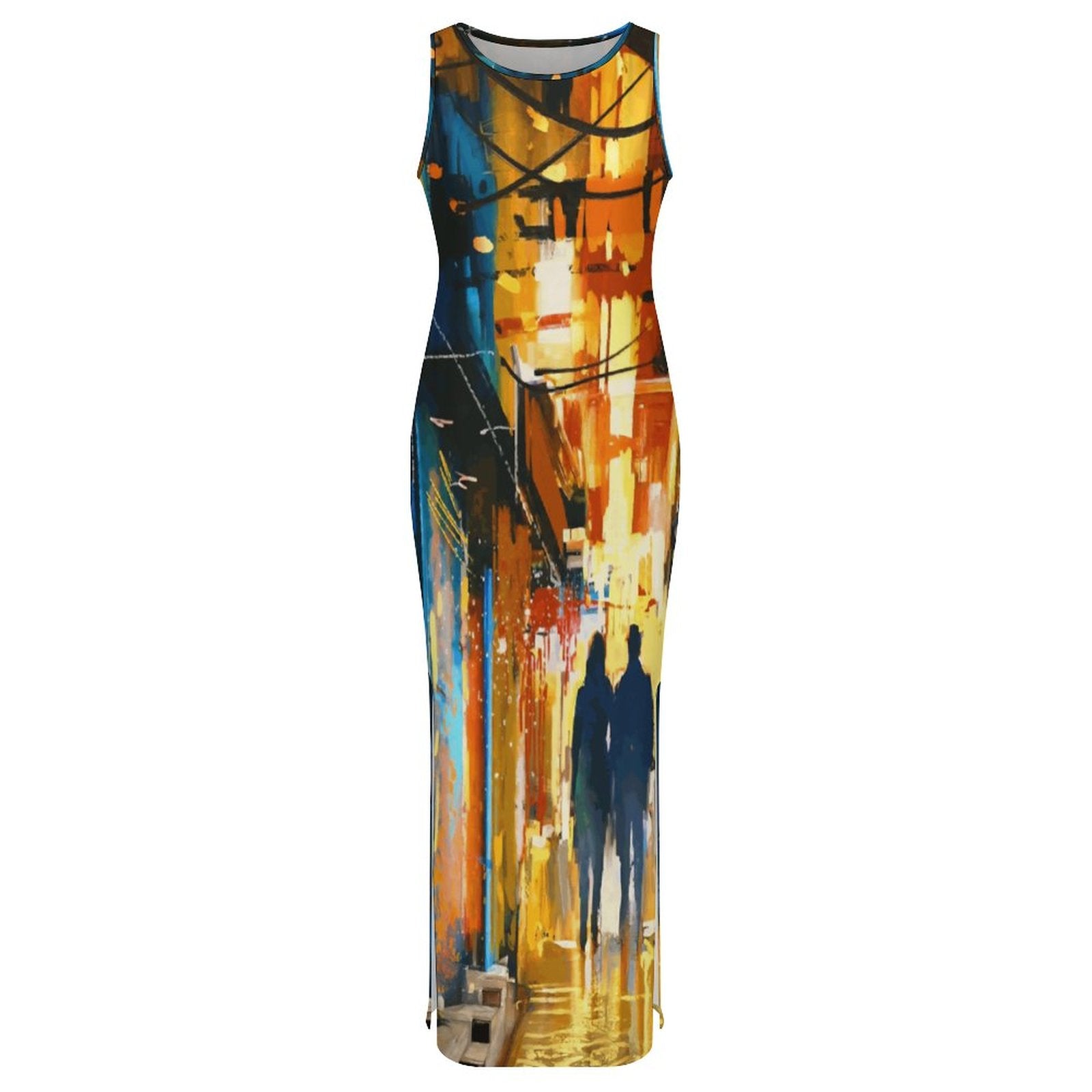 City Stroll Summer Ankle length sleeveless Dress