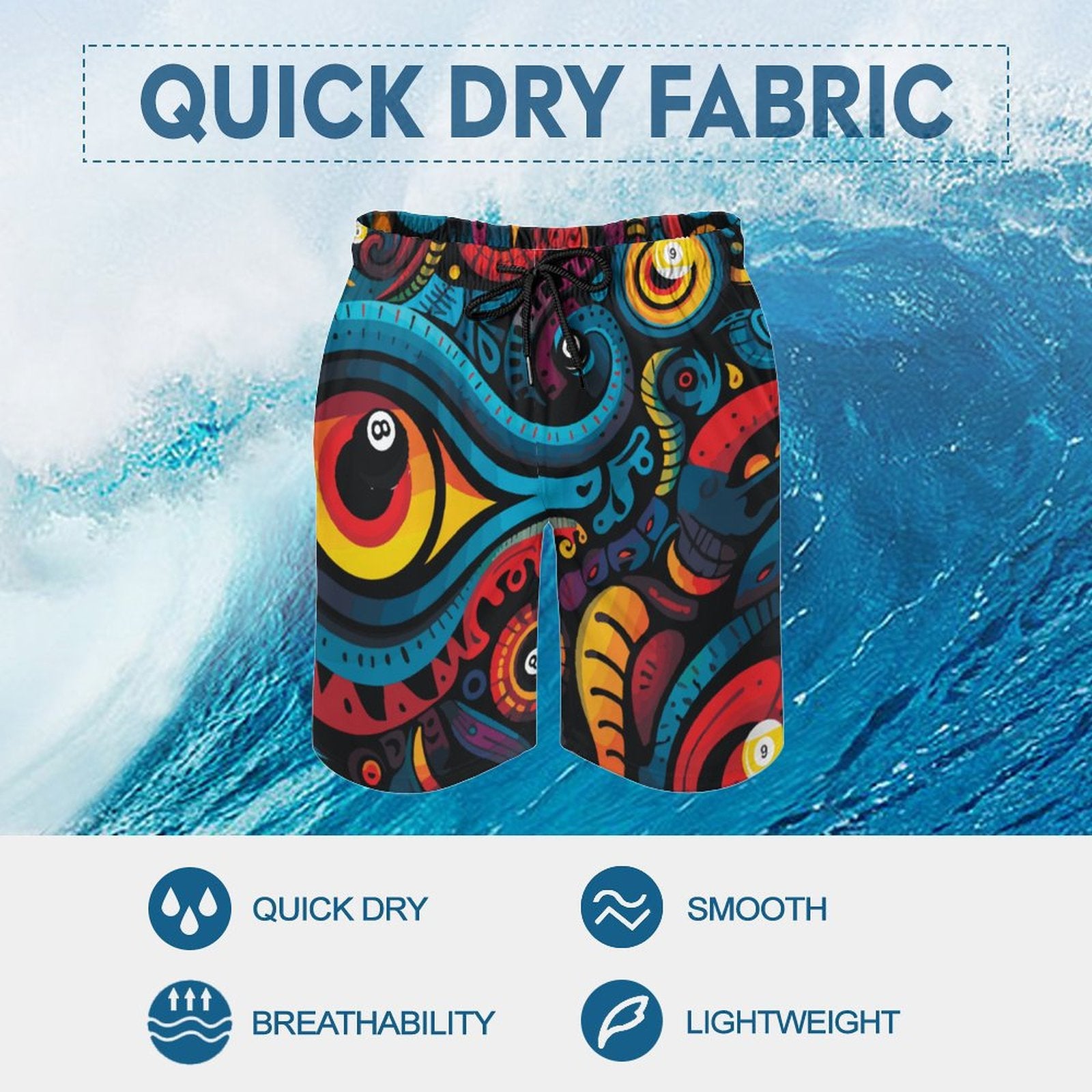 Men's Beach Shorts with Pockets