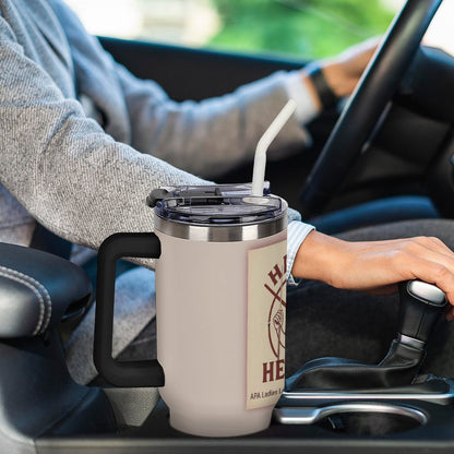 40oz Insulated Tumbler with Handle and Straw