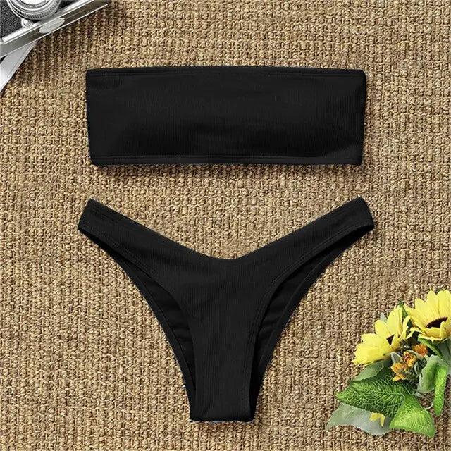 Sexy Strapless Bikini Swimsuit For Women