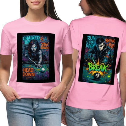 Chalked Up Women's Graphic Tees - Front and Back Graphic