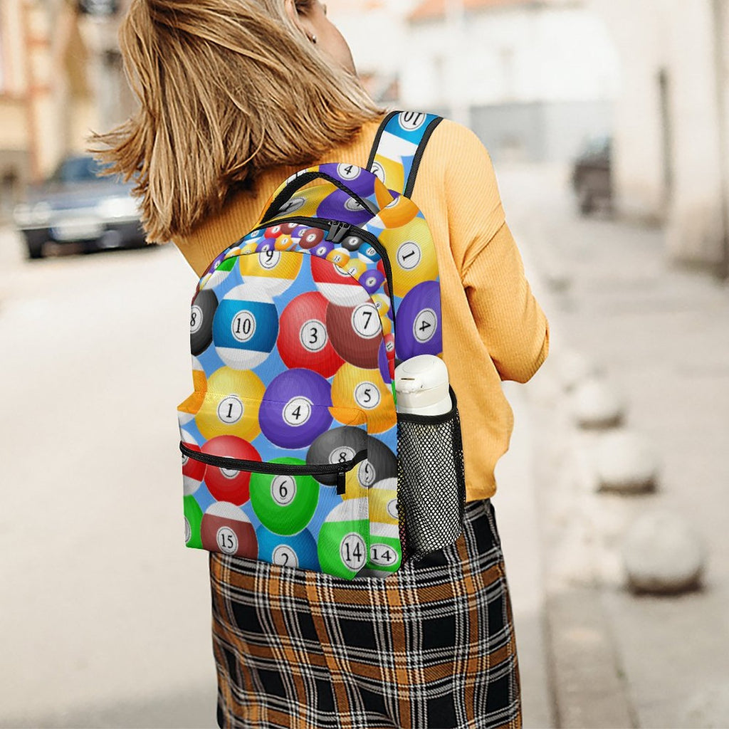 Pool Balls Collection: Durable Children's School Backpacks(2 Sites)