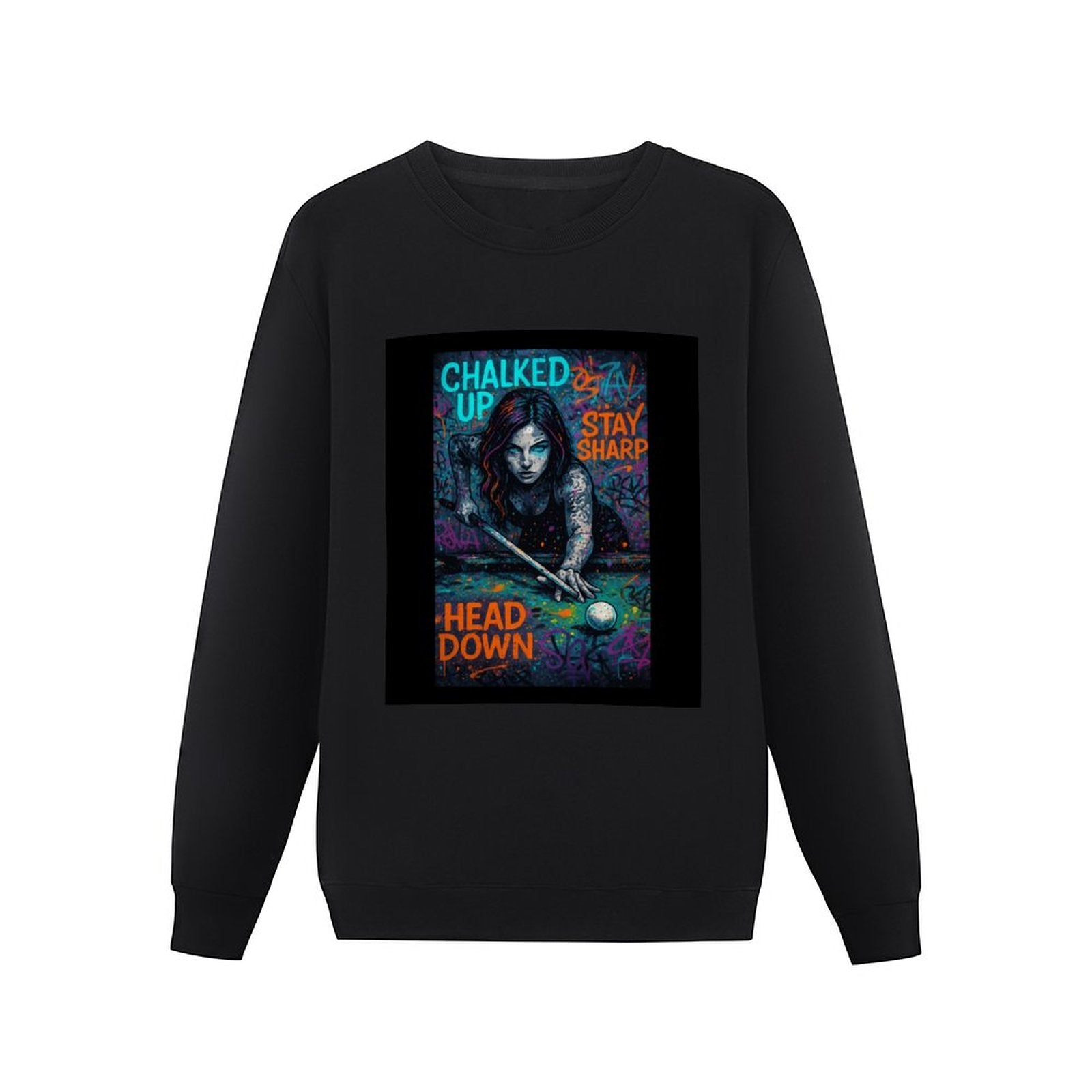 Chalked Up Women’s Printed Cotton Sweatshirt – Front Graphic