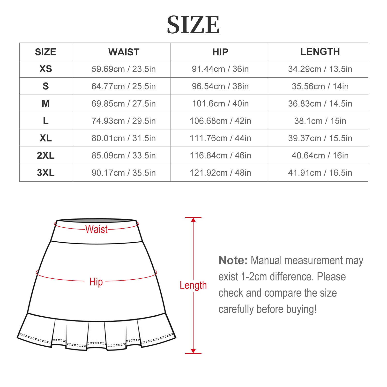 180gsm Ruffled Yoga Skort with Pockets(All-Over Printing)