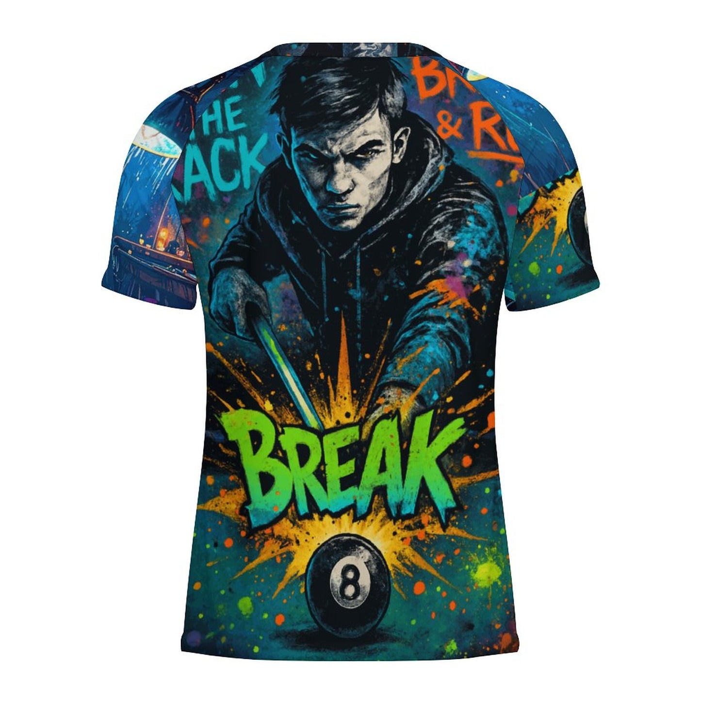 “Chalked Up” Ice Silk Pool Player Shirt – UPF 50+ Quick-Dry Performance Wear