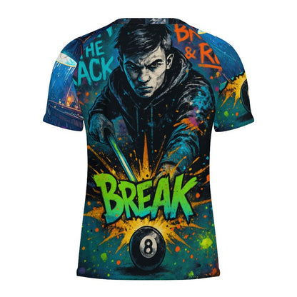 “Chalked Up” Ice Silk Pool Player Shirt – UPF 50+ Quick-Dry Performance Wear