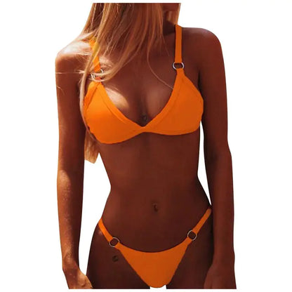 Buckle Strap Bikini Swimsuit