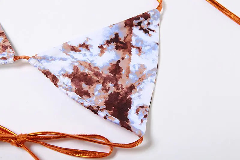 Sunrise Shimmer Skirt Set- bikini with cover