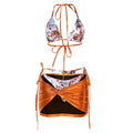 Sunrise Shimmer Skirt Set- bikini with cover